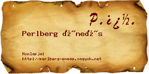 Perlberg Éneás névjegykártya